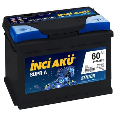 Аккумулятор INCI AKU SuprA 60 Ач 540 А (EN), обратная полярность, LBN2