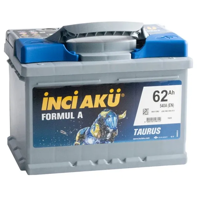 Аккумулятор INCI AKU Formul A 62 Ач 540 А (EN), обратная полярность, LBN2