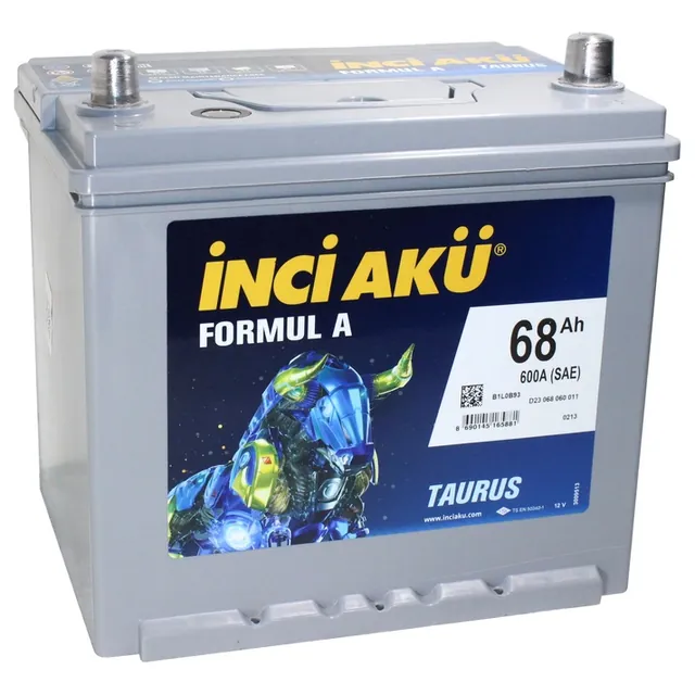 Аккумулятор INCI AKU ASIA FormulA 80D23L 68 Ач 600 А (EN), обратная полярность