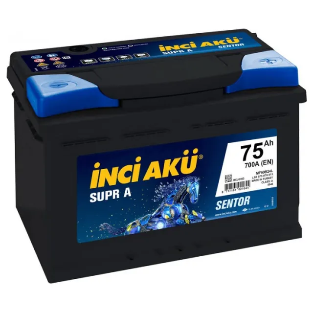 Аккумулятор INCI AKU SuprA 75 Ач 700 А (SAE), обратная полярность, LN3