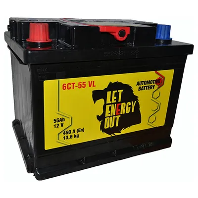 Аккумулятор LET ENERGY OUT 55 Ач 450 А (EN), прямая полярность, LN2