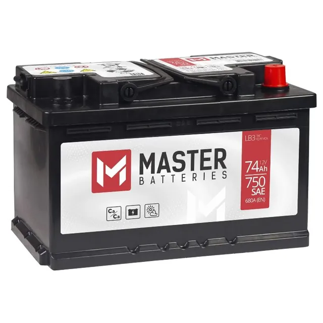 Аккумулятор MASTER BATTERIES 74 Ач 740 А (EN), обратная полярность, LN3