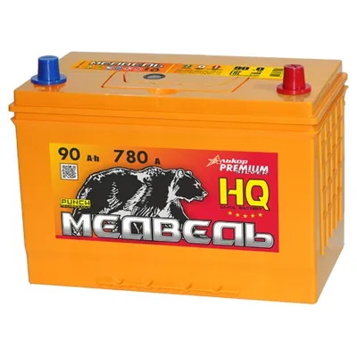 Аккумулятор МЕДВЕДЬ SILVER Asia 90 Ач 780 А (SAE), прямая полярность, D31