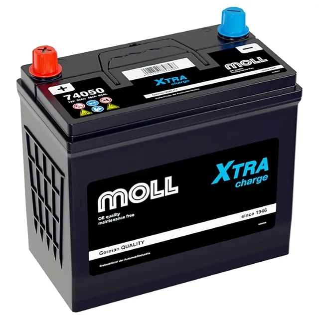 Аккумулятор MOLL XTRA CHARGE 50 Ач 460 А (EN), обратная полярность, B24