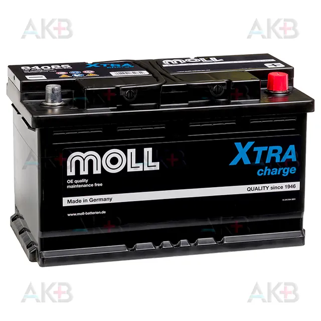 Аккумулятор MOLL XTRA CHARGE 85 Ач 800 А (EN), обратная полярность, LN4