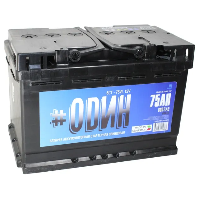 Аккумулятор ODIN 75 Ач 600 А (EN), прямая полярность, LN3