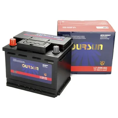 Аккумулятор OURSUN 62 Ач 550 А (EN), прямая полярность, LN2