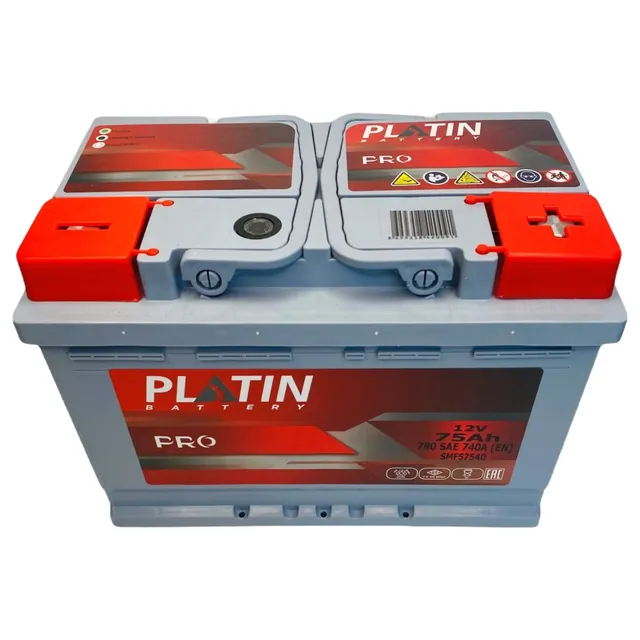 Аккумулятор PLATIN Pro 75 Ач 740 А (EN), обратная полярность, LN3