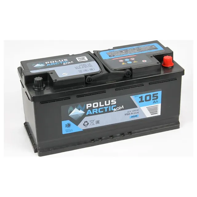 Аккумулятор POLUS Arctic AGM 105 Ач 950 А (EN), обратная полярность, LN6