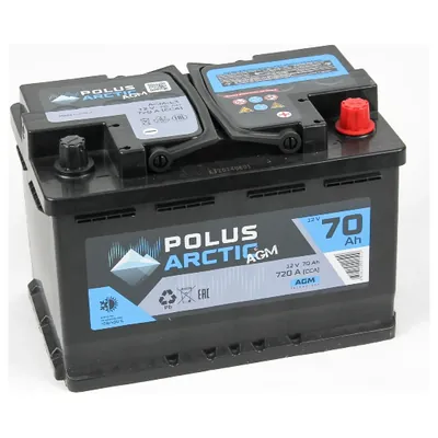 Аккумулятор POLUS 70 Ач 750 А (EN), обратная полярность, LN3