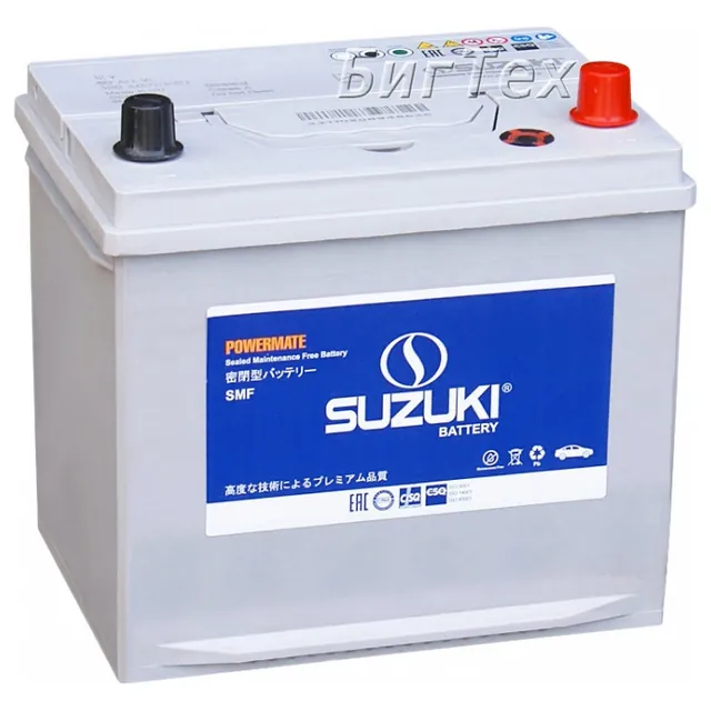 Аккумулятор SUZUKI 66 Ач 630 А (SAE), обратная полярность, D23