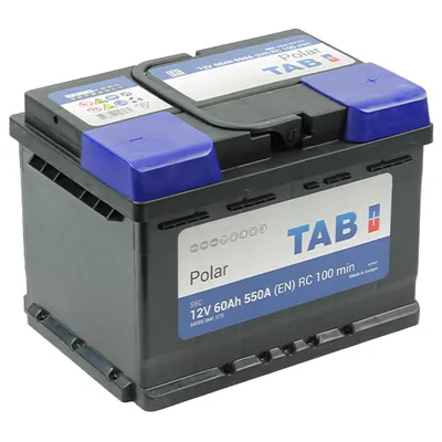 Аккумулятор TAB Polar 60 Ач 600 А (EN), прямая полярность, LN2