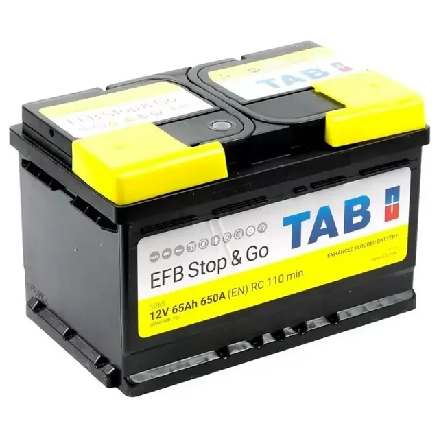Аккумулятор TAB EFB Stop & Go 65 Ач 650 А (EN), обратная полярность, LBN3