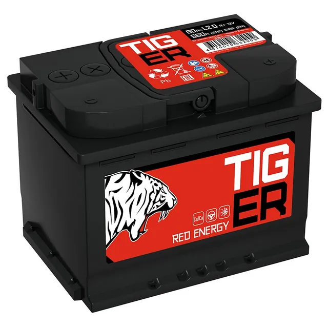 Аккумулятор TIGER Red Energy 0134107 60 Ач 560 А (EN), прямая полярность, LN2