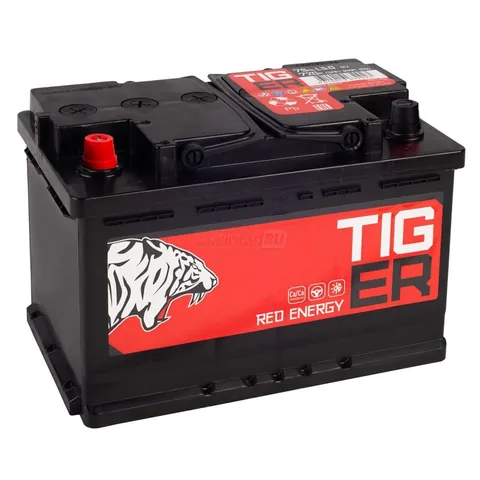 Аккумулятор TIGER Red Energy 75 Ач 650 А (EN), прямая полярность, LN3