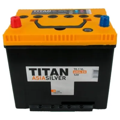 Аккумулятор TITAN Asia Silver 70 Ач 600 А (EN), прямая полярность, D23
