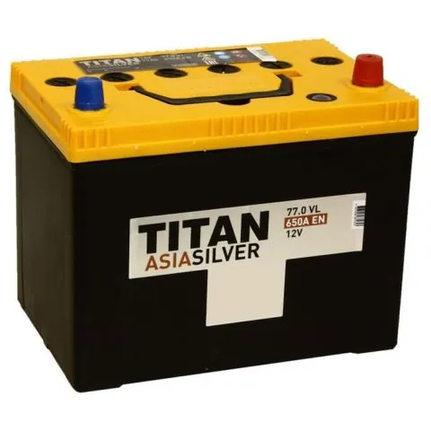 Аккумулятор TITAN Asia Silver 77 Ач 650 А (EN), прямая полярность, BCI-35