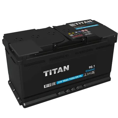 Аккумулятор TITAN Classic 90 Ач 720 А (EN), прямая полярность, LN5