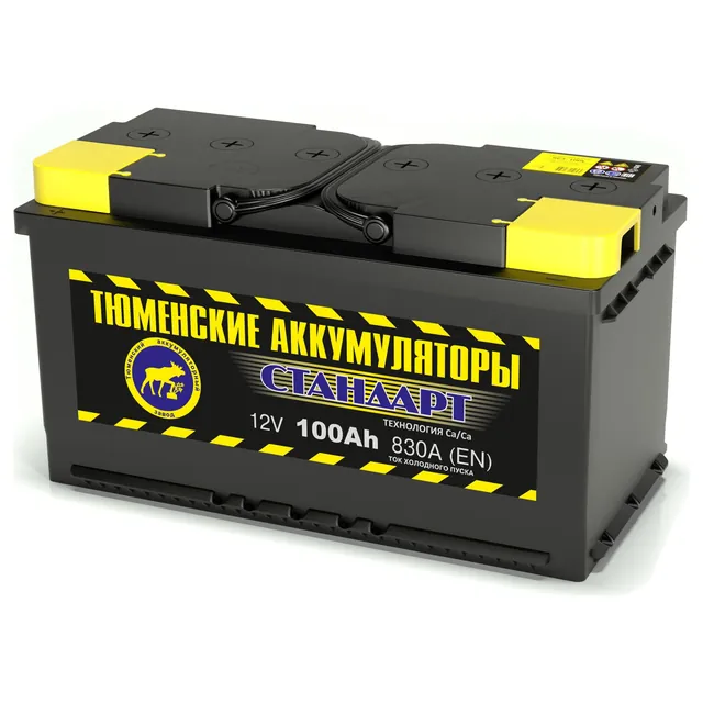 Аккумулятор ТЮМЕНСКИЕ АККУМУЛЯТОРЫ Standard 100 Ач 830 А (EN), прямая полярность, LN5