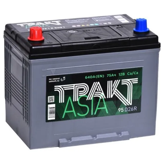 Аккумулятор ТРАКТ 75 Ач 640 А (EN), прямая полярность, D26