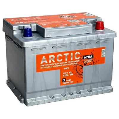 Аккумулятор TUBOR ARCTIC 60 Ач 620 А (EN), обратная полярность, LN2
