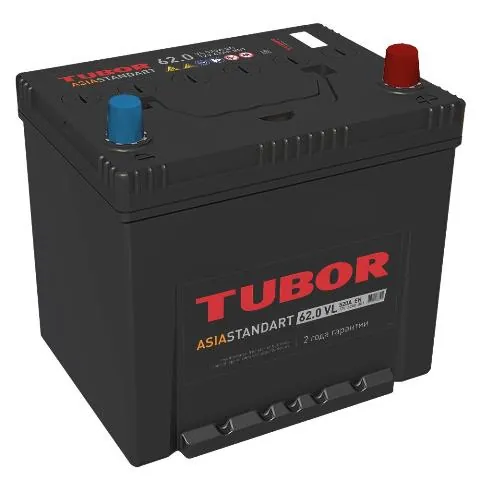 Аккумулятор TUBOR ASIA STANDART 62 Ач 550 А (EN), обратная полярность, D23