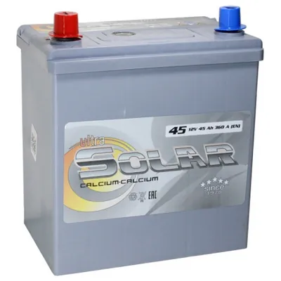 Аккумулятор ULTRA SOLAR BLACK ASIA 45 Ач 360 А (EN), прямая полярность, B19