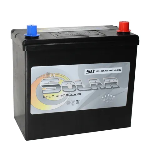 Аккумулятор ULTRA SOLAR BLACK ASIA 50 Ач 400 А (EN), обратная полярность, B24