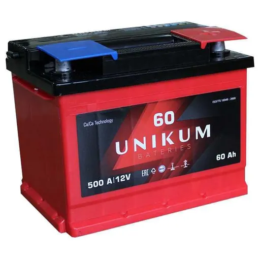 Аккумулятор UNIKUM 60 Ач 500 А (EN), обратная полярность, LN2