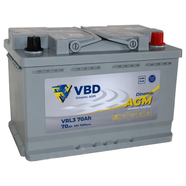 Аккумулятор VBD 70 Ач 720 А (EN), обратная полярность, LN3