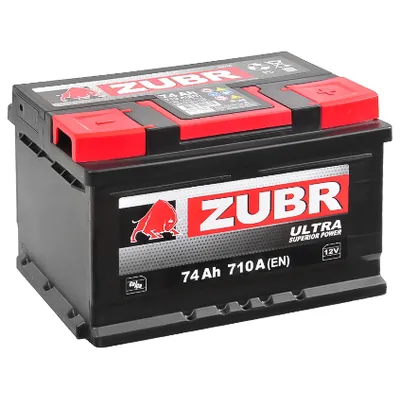 Аккумулятор ZUBR Ultra 74 Ач 710 А (EN), обратная полярность, LN3