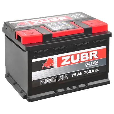 Аккумулятор ZUBR Ultra 74 Ач 760 А (EN), обратная полярность, LN3