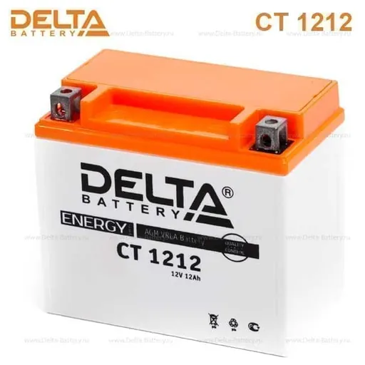 Аккумулятор DELTA 12 Ач 180 А (EN), прямая полярность, YTX12