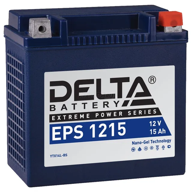 Аккумулятор DELTA 15 Ач 220 А (EN), обратная полярность, YTX14H