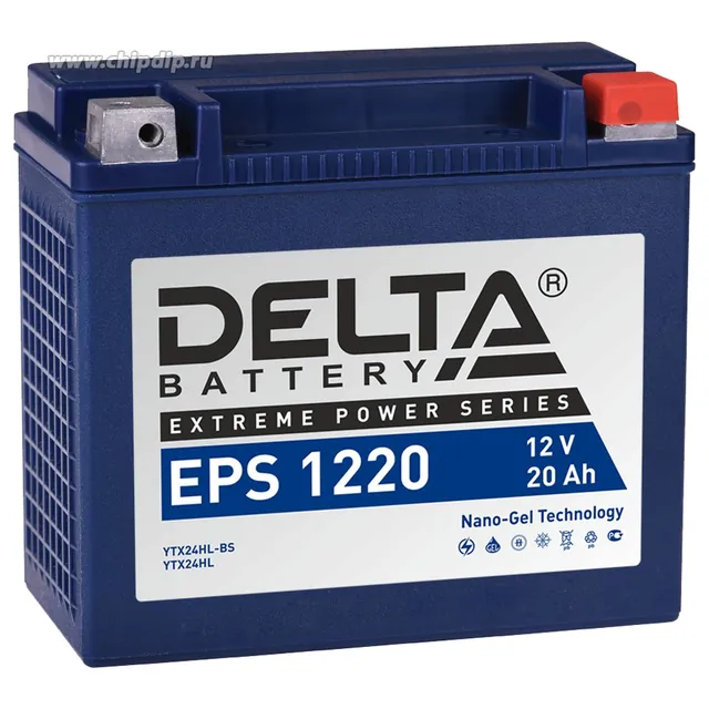 Аккумулятор DELTA EPS Y50-N18L-A 23 Ач 340 А (EN), обратная полярность, YTX24HL