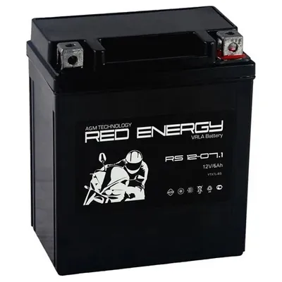 Аккумулятор RED ENERGY 7 Ач 110 А (EN), обратная полярность, YTX7L