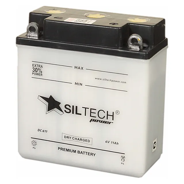 Аккумулятор SILTECH 11 Ач 32 А (EN), обратная полярность, 12N5-3B