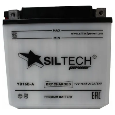 Аккумулятор SILTECH 16 Ач 210 А (EN), прямая полярность, YB16B-A