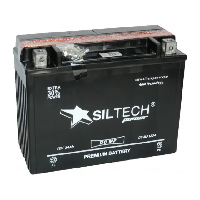 Аккумулятор SILTECH YTX24HL-BS 24 Ач 280 А, обратная полярность