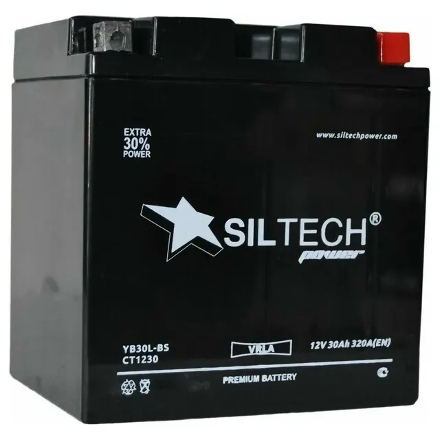 Аккумулятор SILTECH 30 Ач 320 А (EN), обратная полярность, YB30L-B