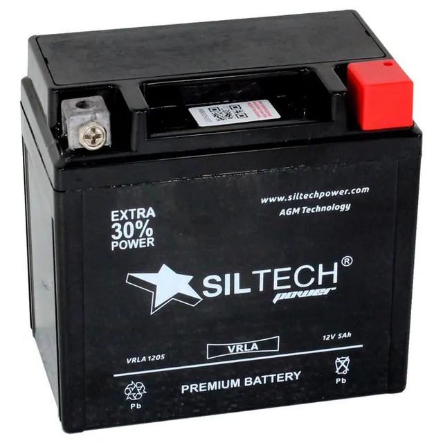 Аккумулятор SILTECH 5 Ач 80 А, обратная полярность, YTX5L